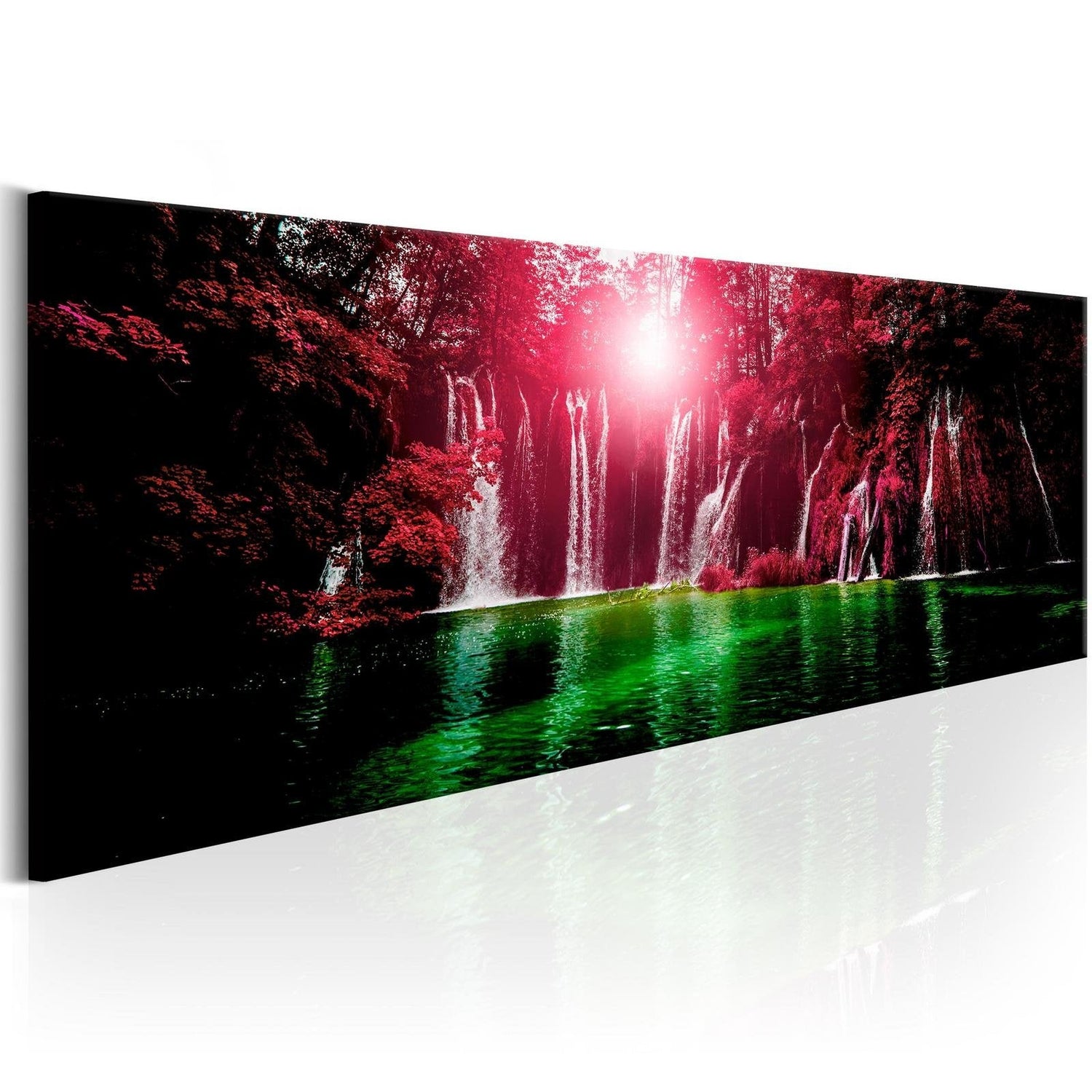 Stretched Canvas Landscape Art - Ruby Waterfalls-Tiptophomedecor