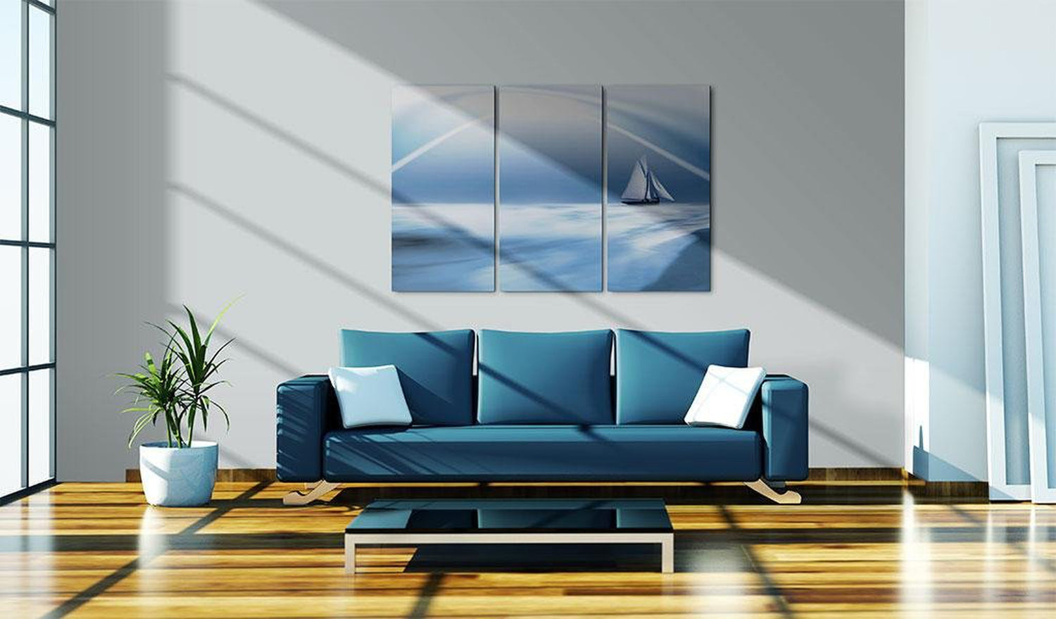 Stretched Canvas Landscape Art - Sailing Among The Clouds-Tiptophomedecor