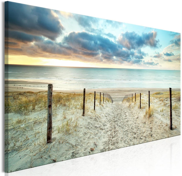 Stretched Canvas Landscape Art - Sand Path Narrow-Tiptophomedecor