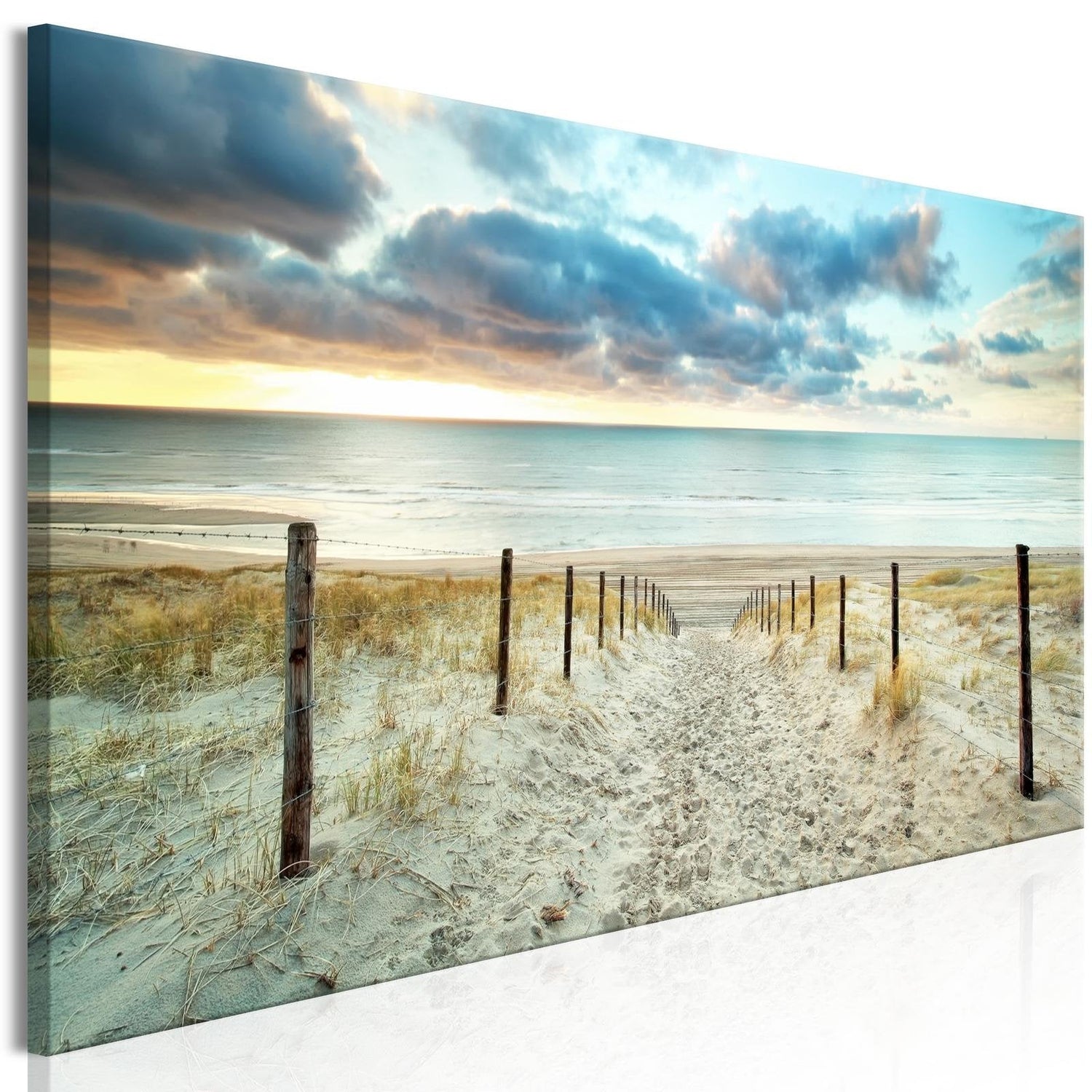 Stretched Canvas Landscape Art - Sand Path Narrow-Tiptophomedecor