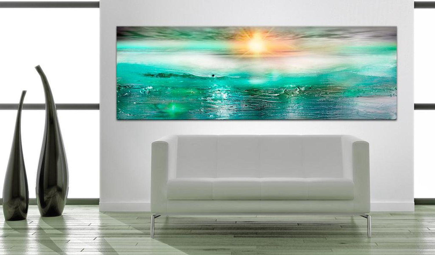 Stretched Canvas Landscape Art - Sapphire Sea-Tiptophomedecor