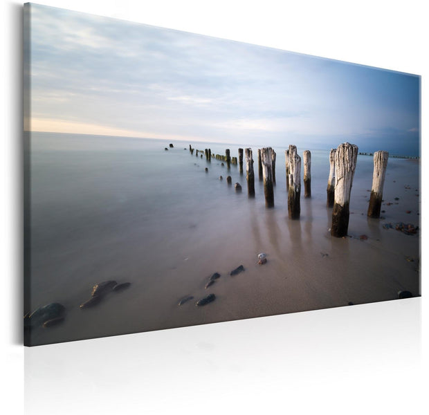 Stretched Canvas Landscape Art - Sea Defence-Tiptophomedecor
