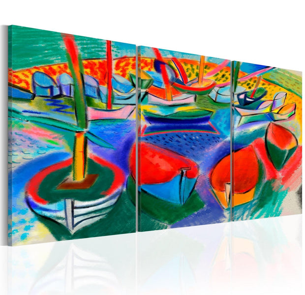 Stretched Canvas Landscape Art - Sea Of Colours-Tiptophomedecor