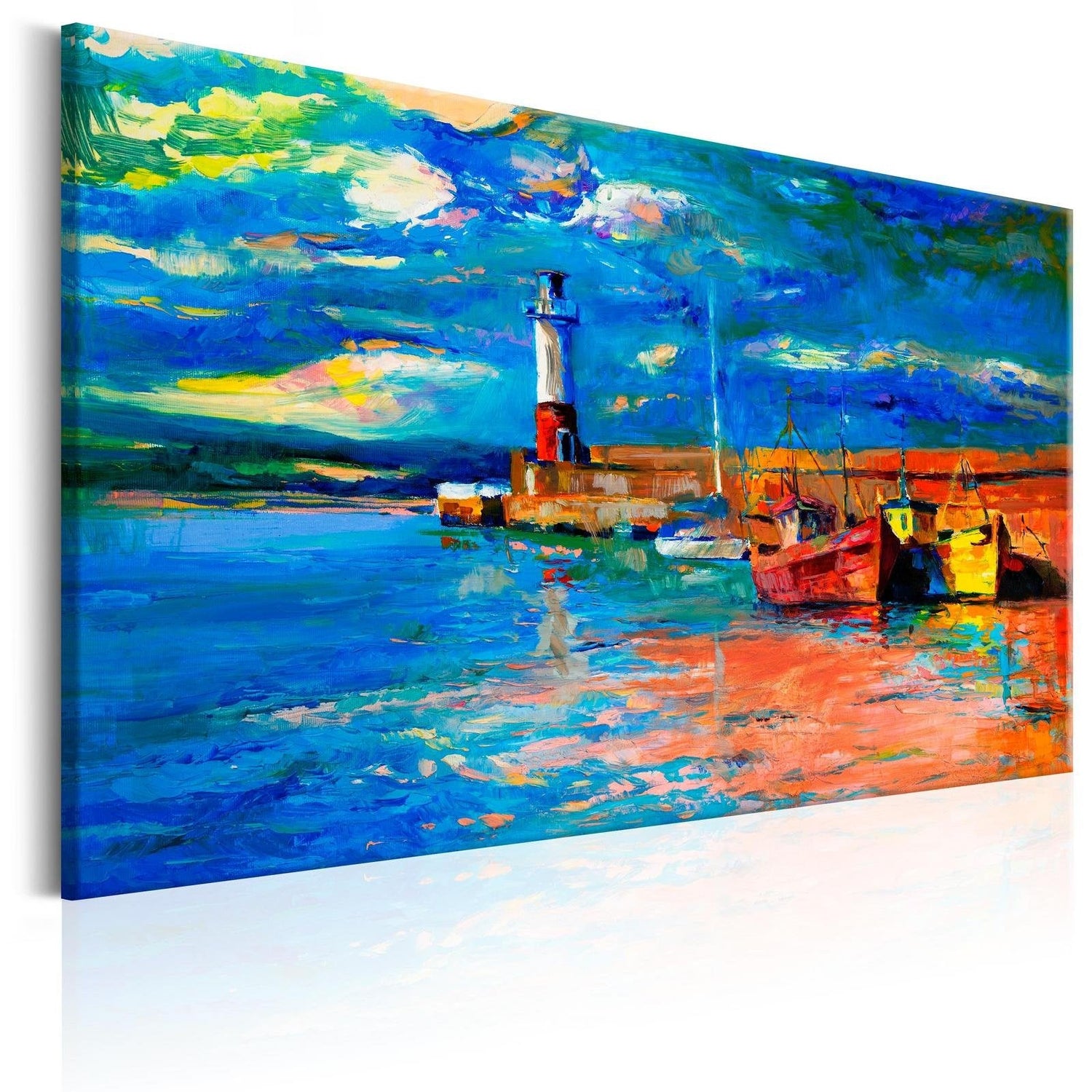 Stretched Canvas Landscape Art - Seaside Landscape: The Lighthouse-Tiptophomedecor