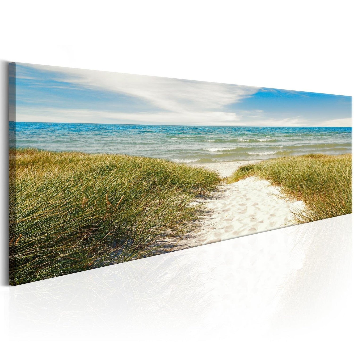 Stretched Canvas Landscape Art - Solace Of The Sea-Tiptophomedecor