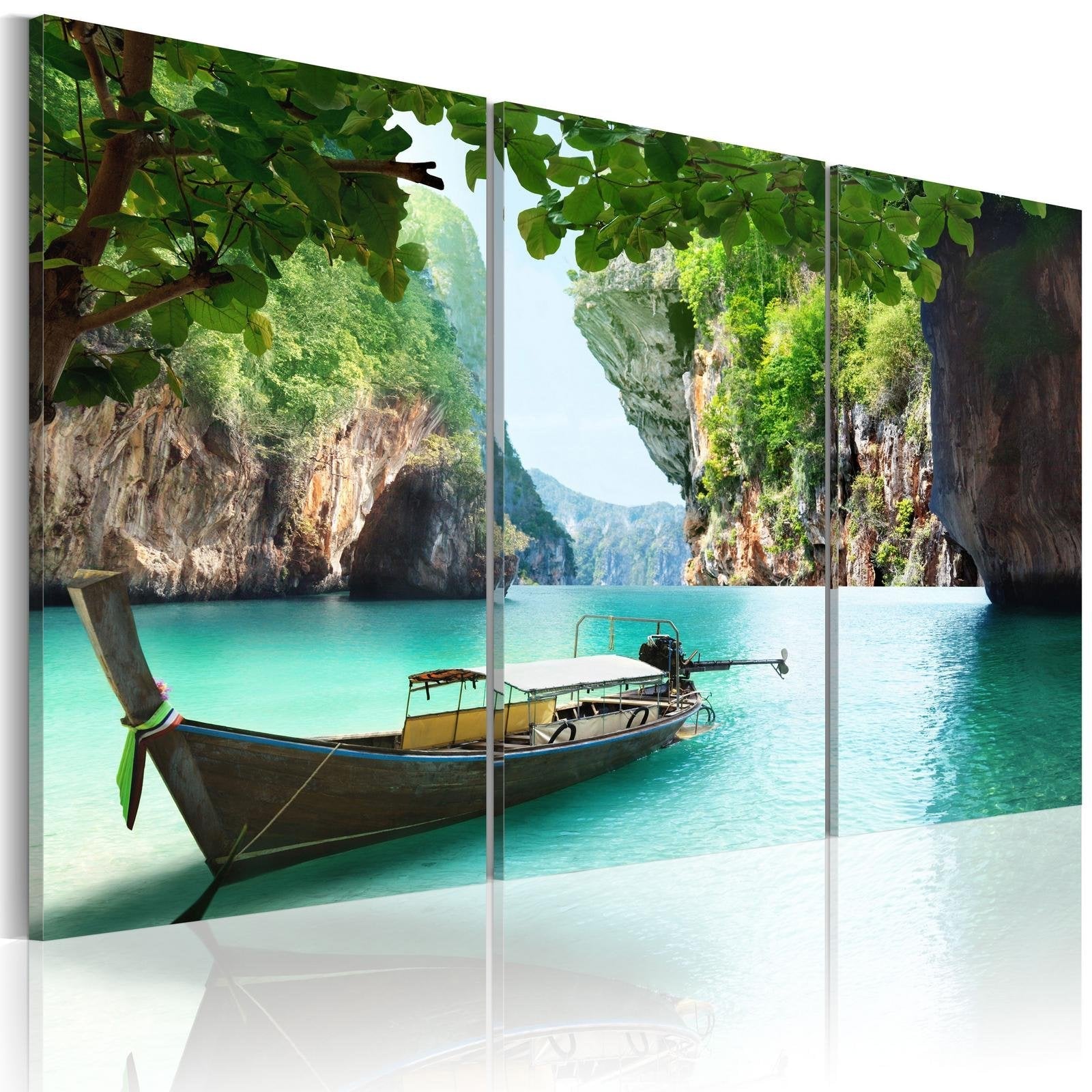 Stretched Canvas Landscape Art - Solitary Journey-Tiptophomedecor