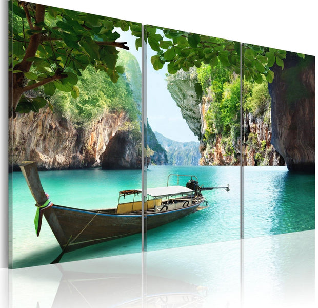 Stretched Canvas Landscape Art - Solitary Journey-Tiptophomedecor