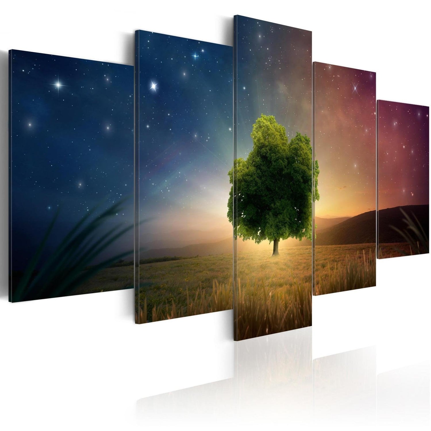 Stretched Canvas Landscape Art - Starry Nights-Tiptophomedecor