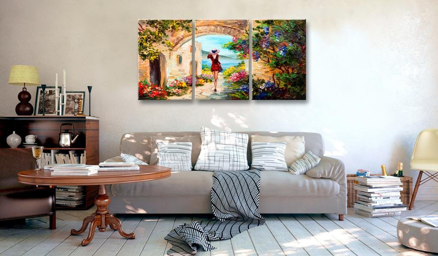 Stretched Canvas Landscape Art - Summer In Italy-Tiptophomedecor