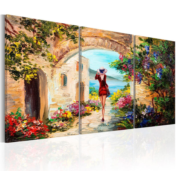 Stretched Canvas Landscape Art - Summer In Italy-Tiptophomedecor
