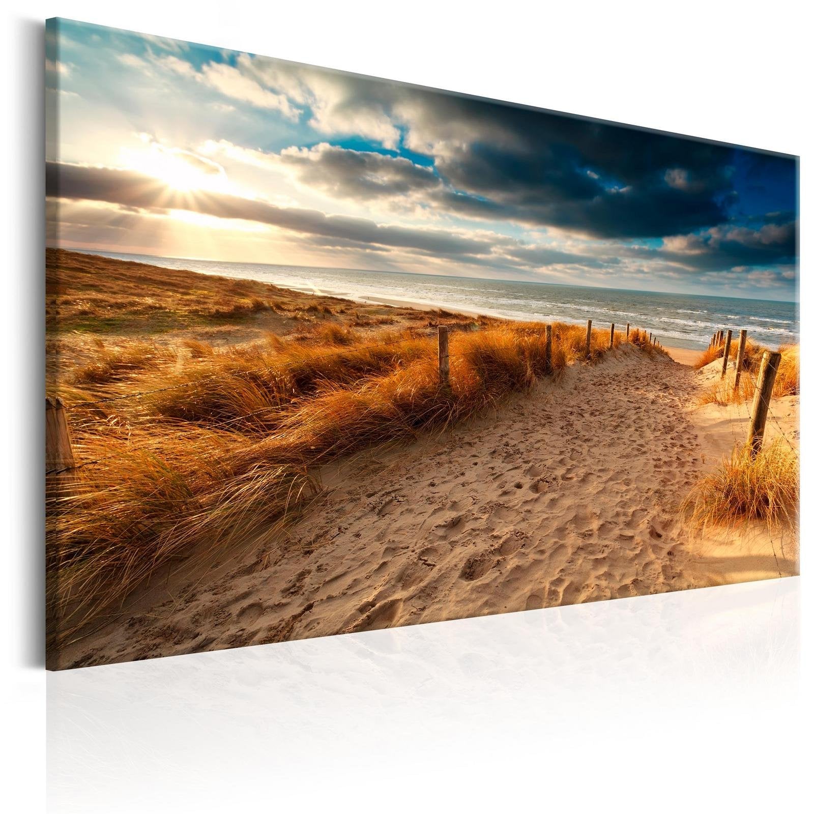 Stretched Canvas Landscape Art - Summer Storm-Tiptophomedecor