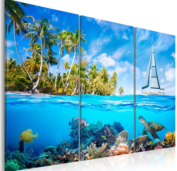 Stretched Canvas Landscape Art - Sunny Holidays-Tiptophomedecor