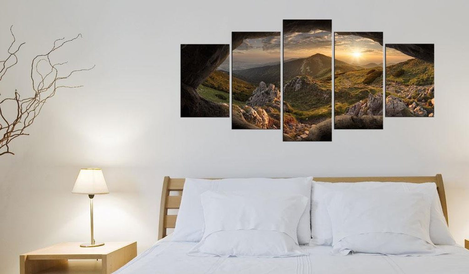 Stretched Canvas Landscape Art - Sunset In The Valley-Tiptophomedecor