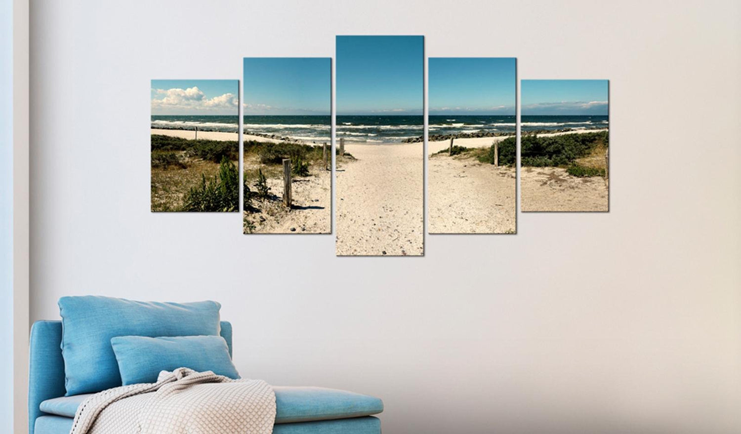 Stretched Canvas Landscape Art - The Beach Of Dreams-Tiptophomedecor