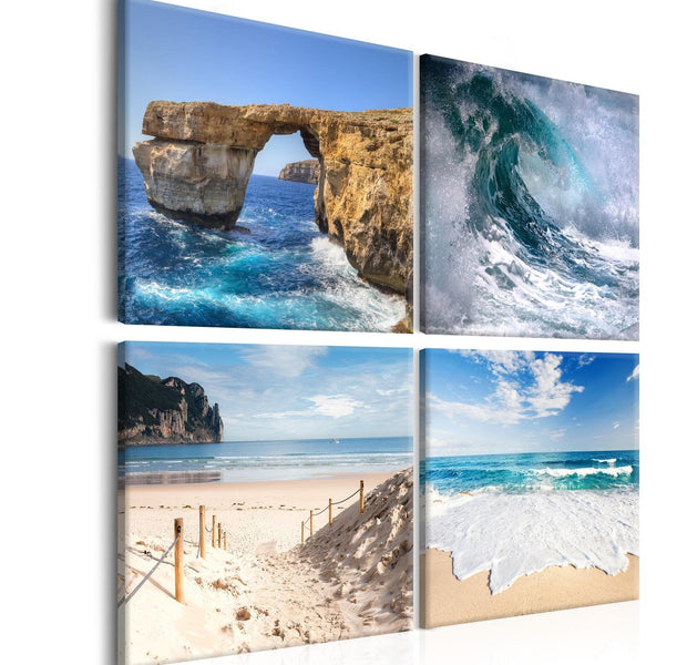 Stretched Canvas Landscape Art - The Beauty Of The Ocean-Tiptophomedecor