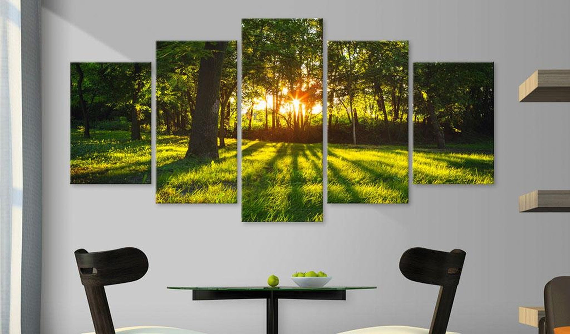 Stretched Canvas Landscape Art - The Forest Reflection-Tiptophomedecor