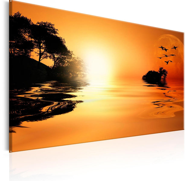 Stretched Canvas Landscape Art - The Island Of The Setting Sun-Tiptophomedecor