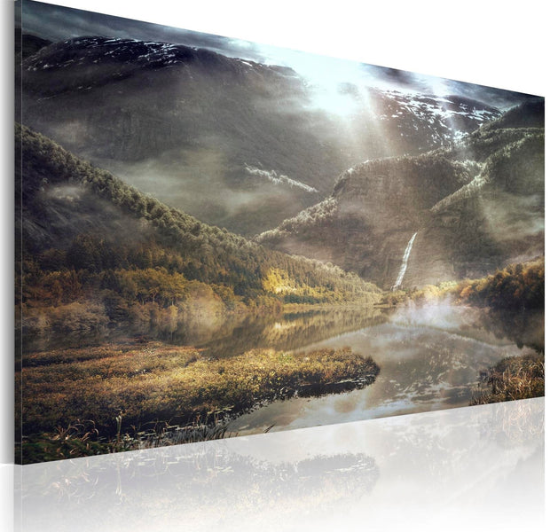 Stretched Canvas Landscape Art - The Land Of Mists-Tiptophomedecor