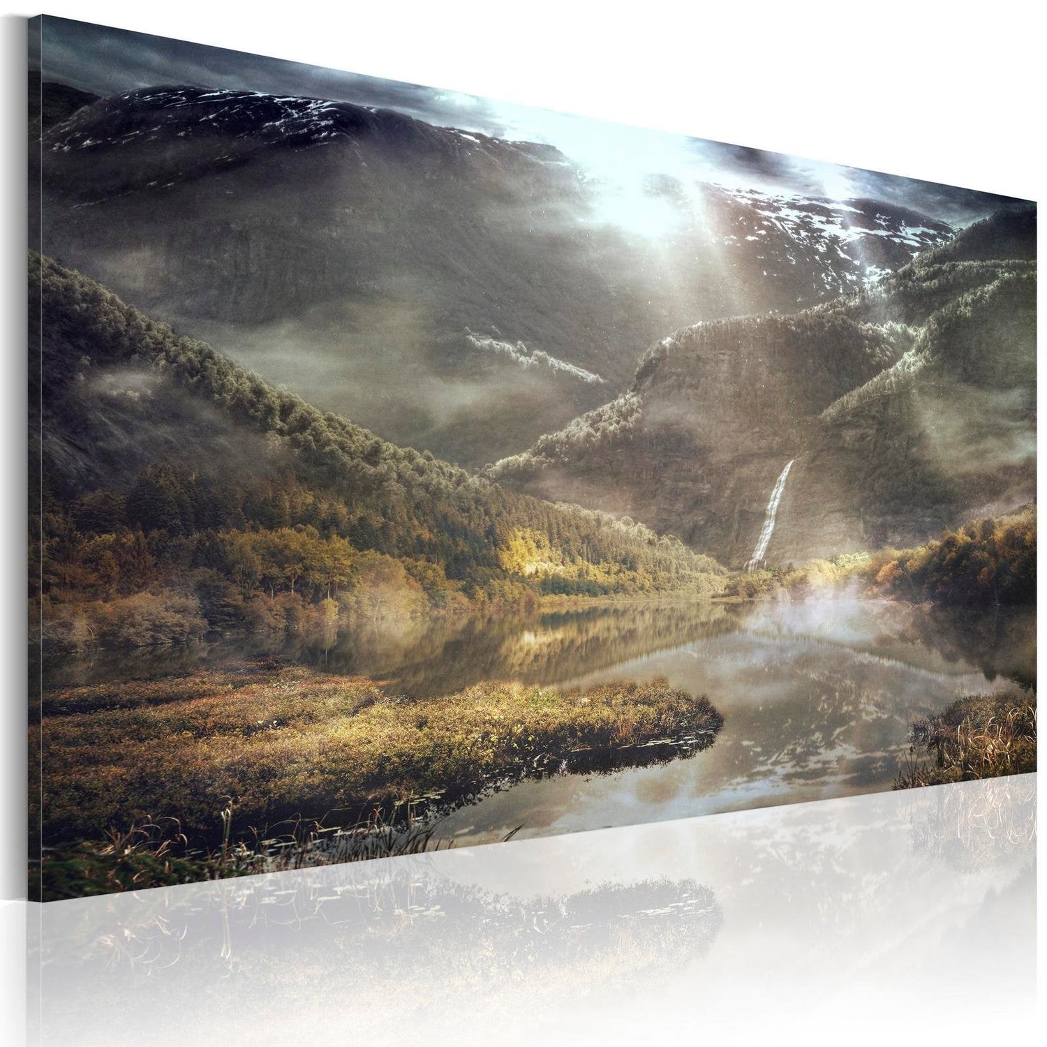 Stretched Canvas Landscape Art - The Land Of Mists-Tiptophomedecor