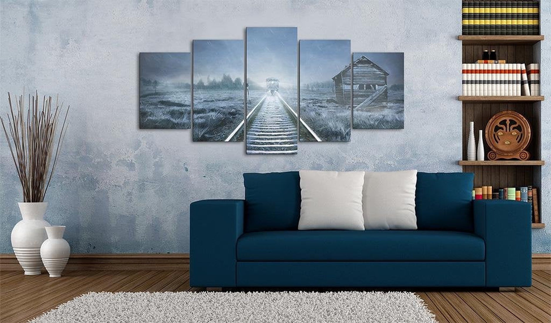 Stretched Canvas Landscape Art - The Last Station-Tiptophomedecor