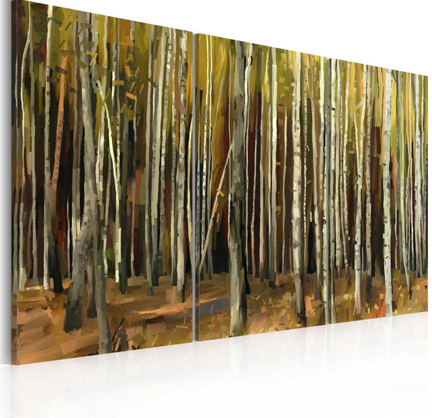 Stretched Canvas Landscape Art - The Mystery Of Sherwood Forest - Triptych-Tiptophomedecor