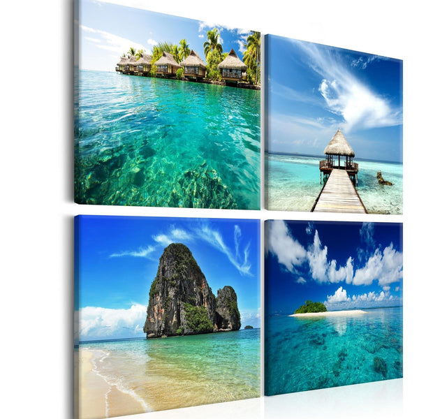 Stretched Canvas Landscape Art - The Places Of Dreams Composition-Tiptophomedecor