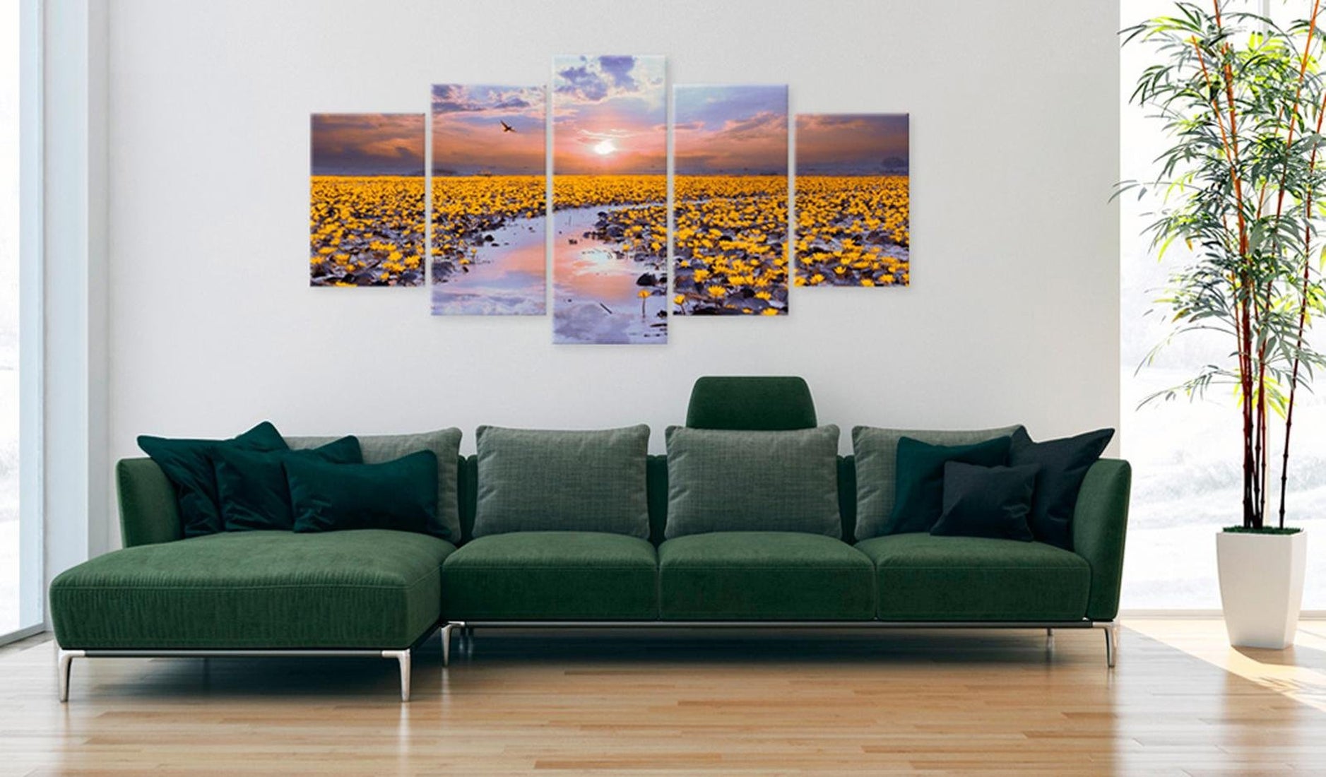 Stretched Canvas Landscape Art - The River Of Light-Tiptophomedecor