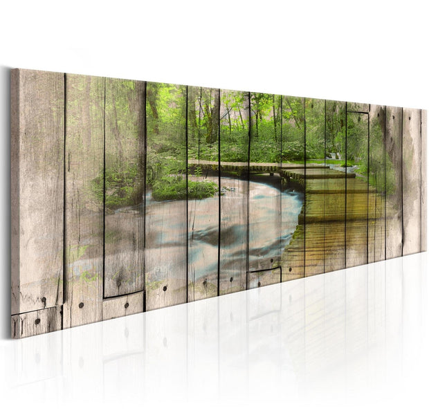 Stretched Canvas Landscape Art - The River Of Memories-Tiptophomedecor
