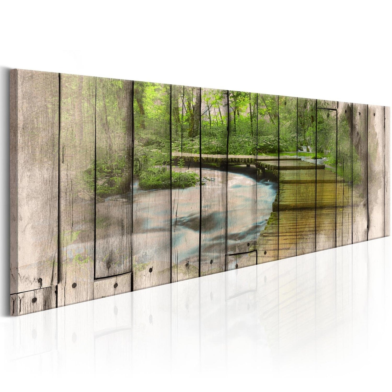 Stretched Canvas Landscape Art - The River Of Memories-Tiptophomedecor