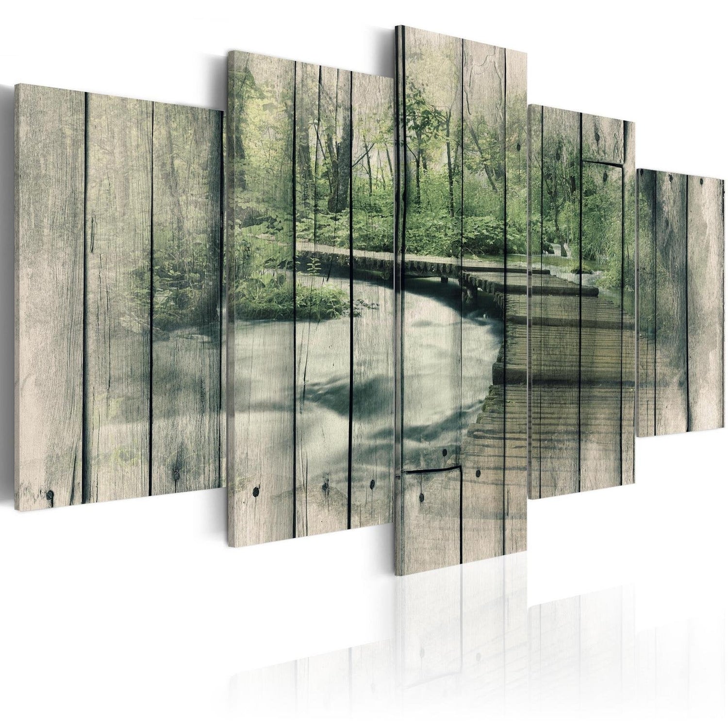 Stretched Canvas Landscape Art - The River Of Secrets-Tiptophomedecor