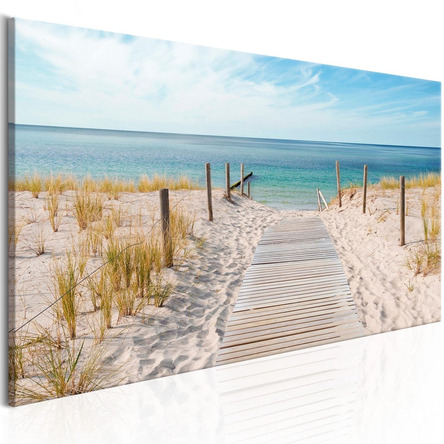 Stretched Canvas Landscape Art - The Silence Of The Sea-Tiptophomedecor