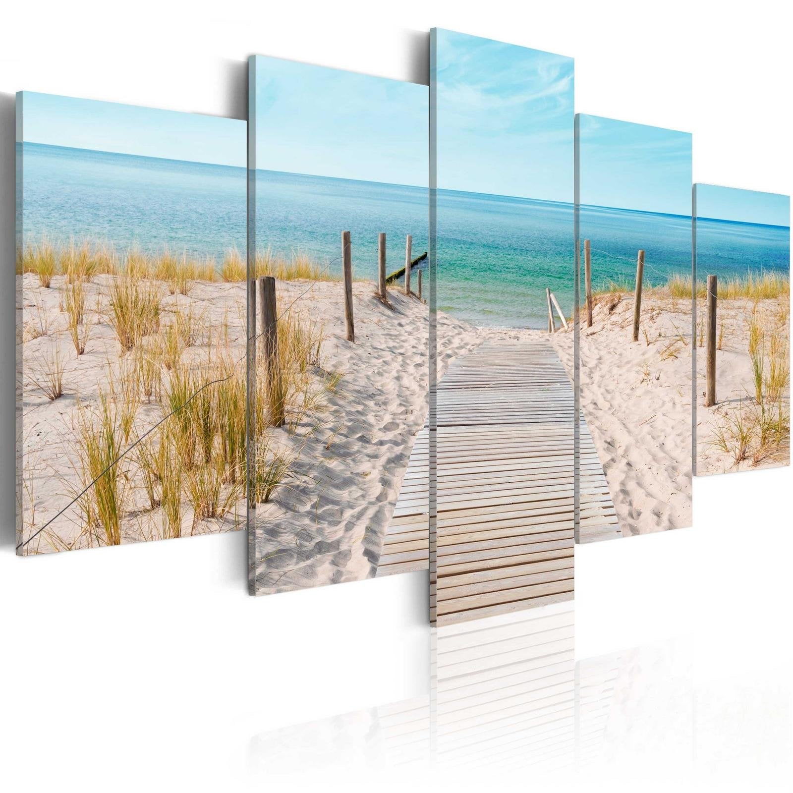 Stretched Canvas Landscape Art - Towards The Sea-Tiptophomedecor