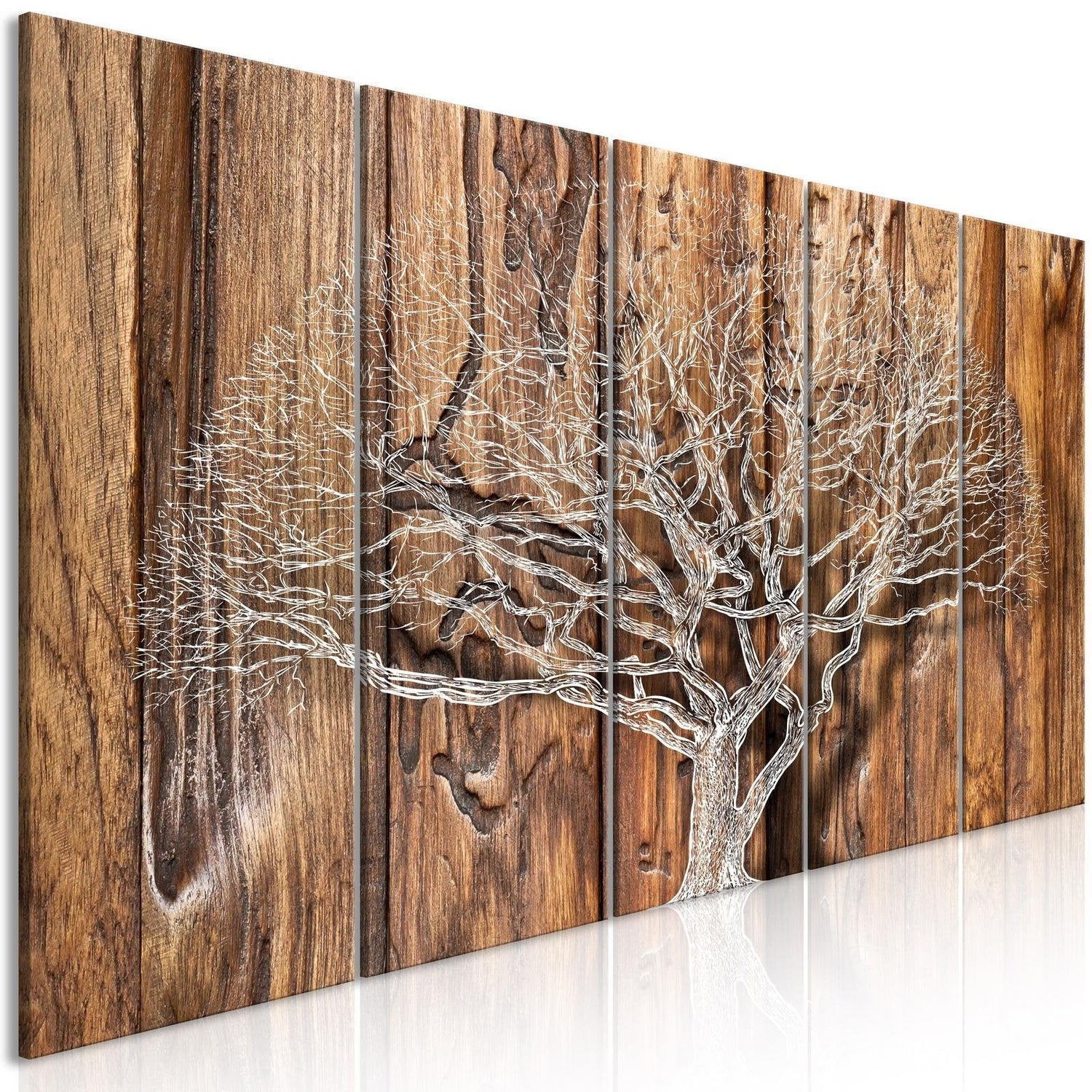 Stretched Canvas Landscape Art - Tree Chronicle 5 Piece-Tiptophomedecor