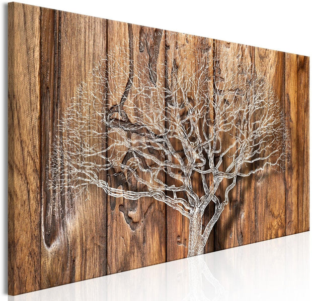 Stretched Canvas Landscape Art - Tree Chronicle Narrow-Tiptophomedecor