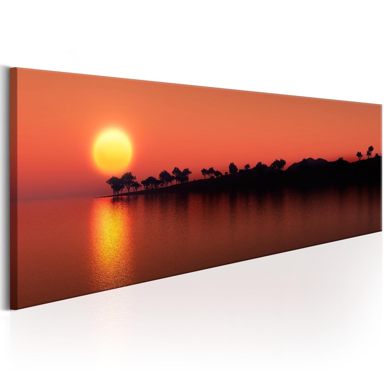Stretched Canvas Landscape Art - Tree Island-Tiptophomedecor