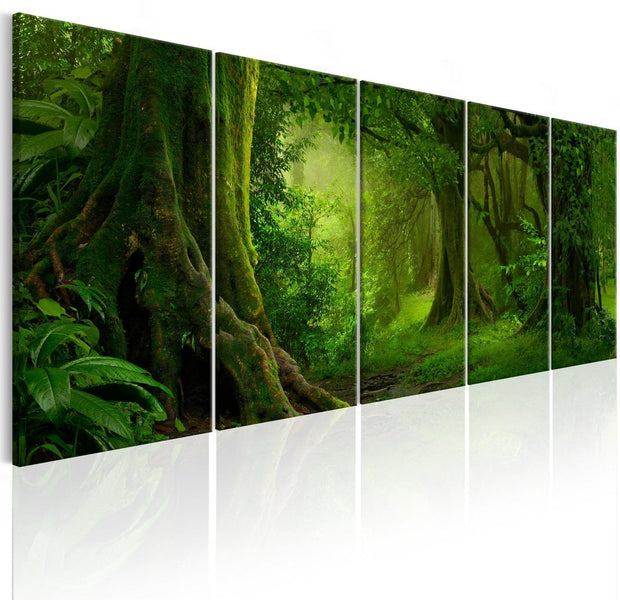 Stretched Canvas Landscape Art - Tropical Jungle-Tiptophomedecor