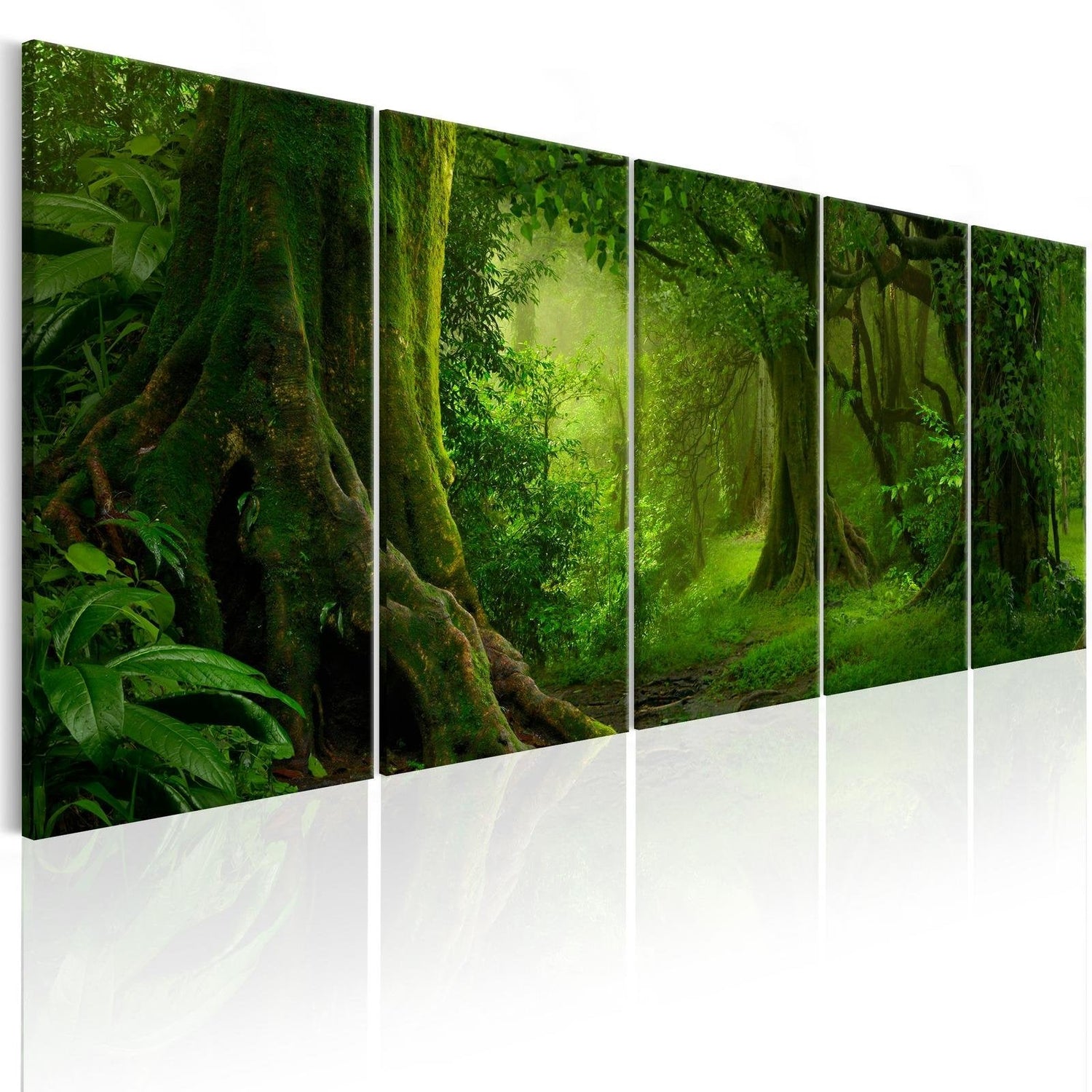 Stretched Canvas Landscape Art - Tropical Jungle-Tiptophomedecor