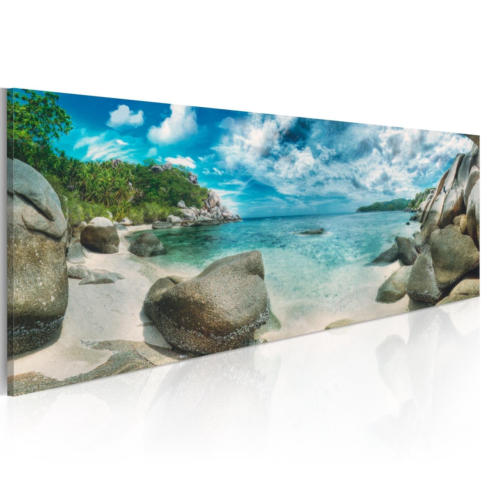 Stretched Canvas Landscape Art - Turquoise Paradise-Tiptophomedecor