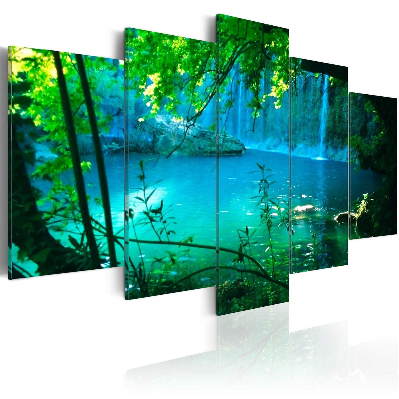 Stretched Canvas Landscape Art - Turquoise Seclusion-Tiptophomedecor