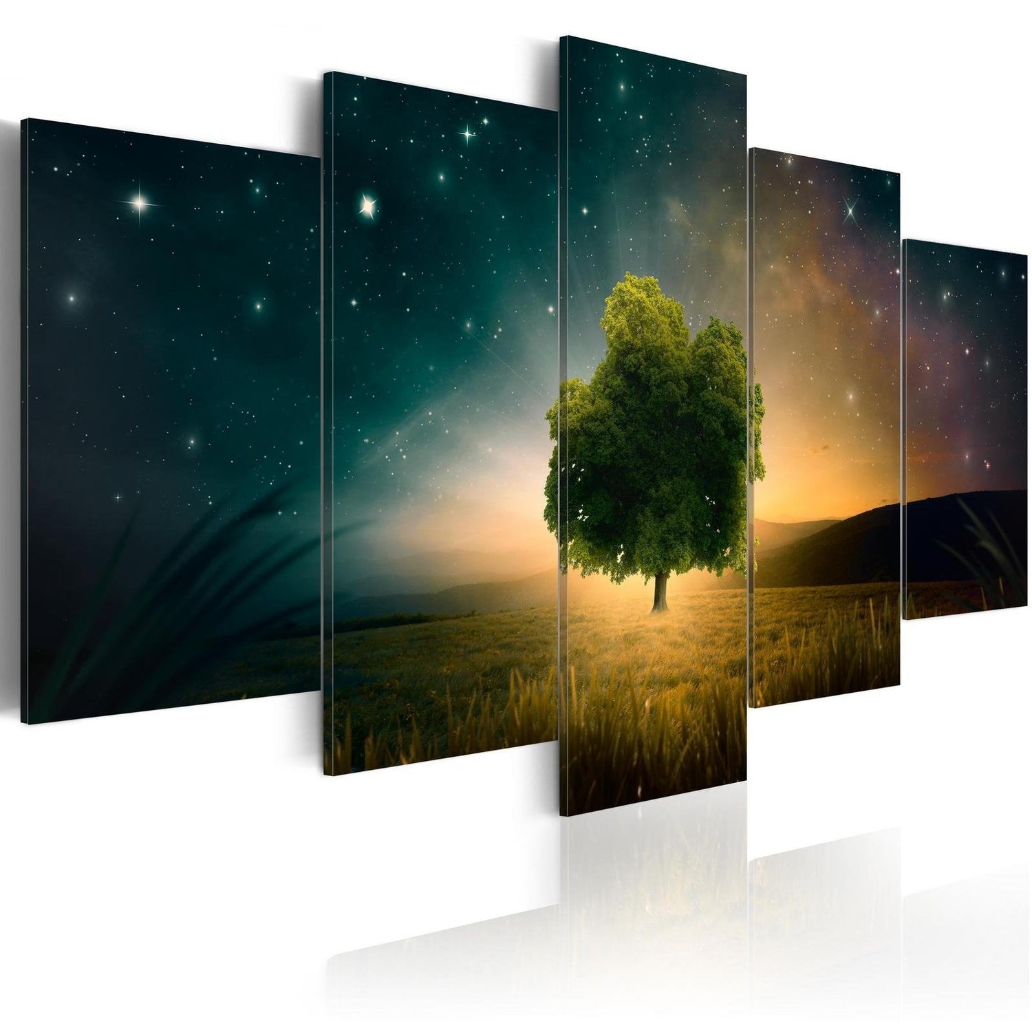 Stretched Canvas Landscape Art - Valley Of Stars-Tiptophomedecor