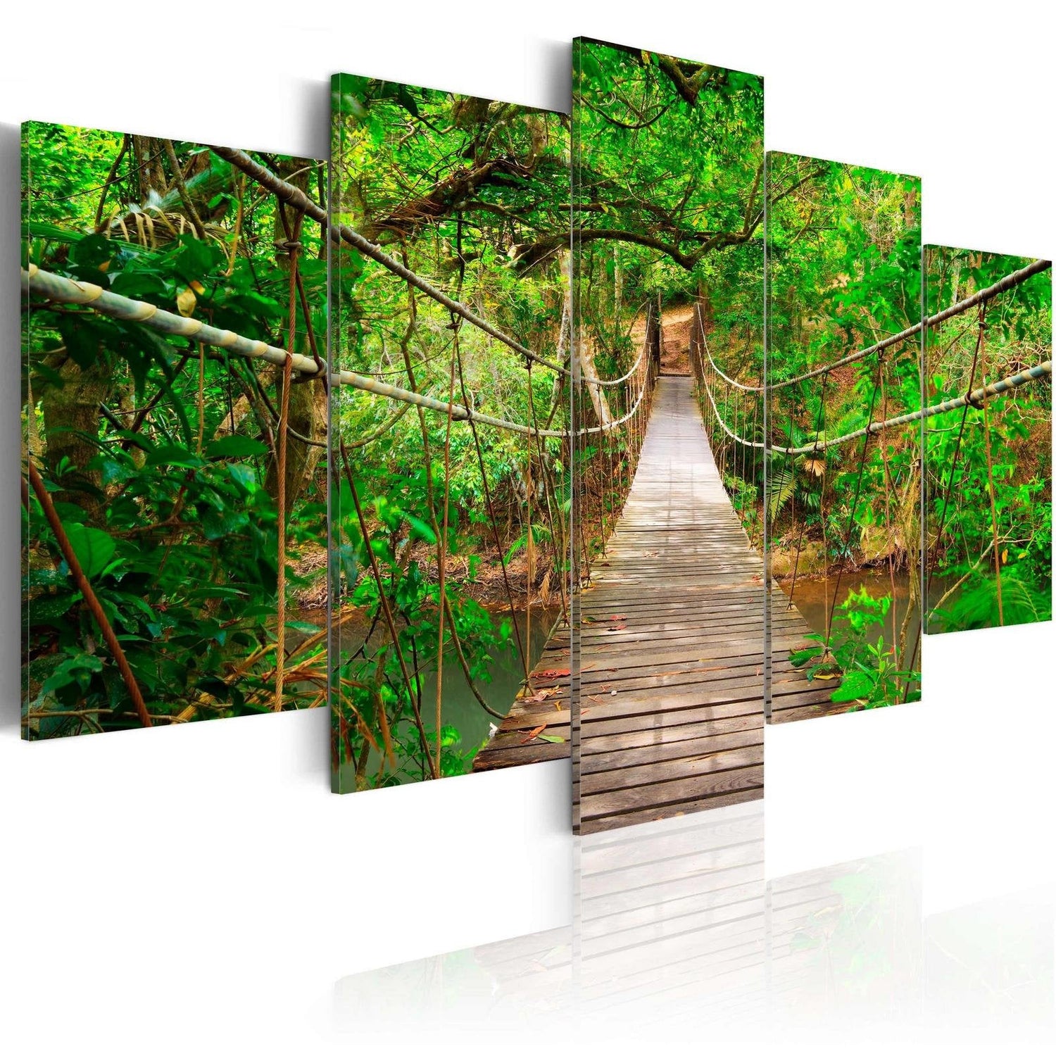 Stretched Canvas Landscape Art - Walk Among The Trees-Tiptophomedecor
