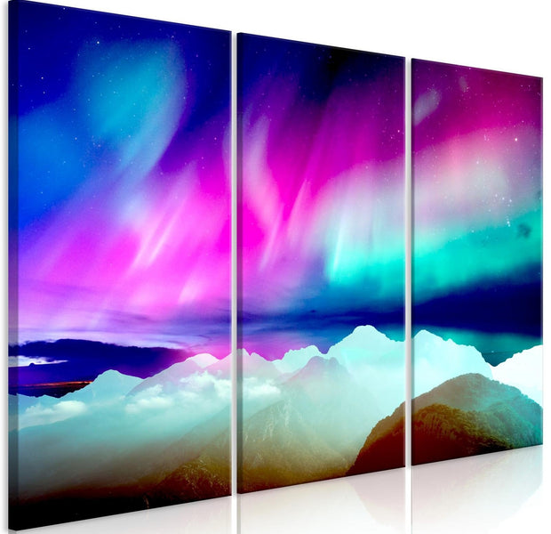 Stretched Canvas Landscape Art - Wonderful Aurora-Tiptophomedecor