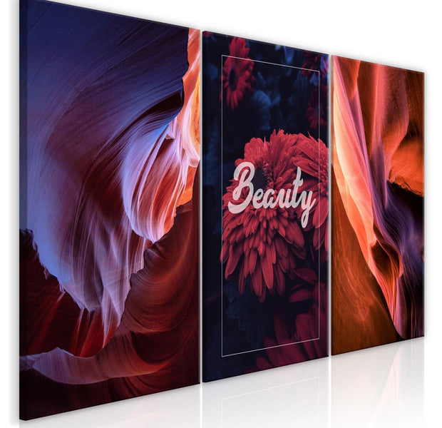 Stretched Canvas Nordic Art - Beauty Of Canyons-Tiptophomedecor