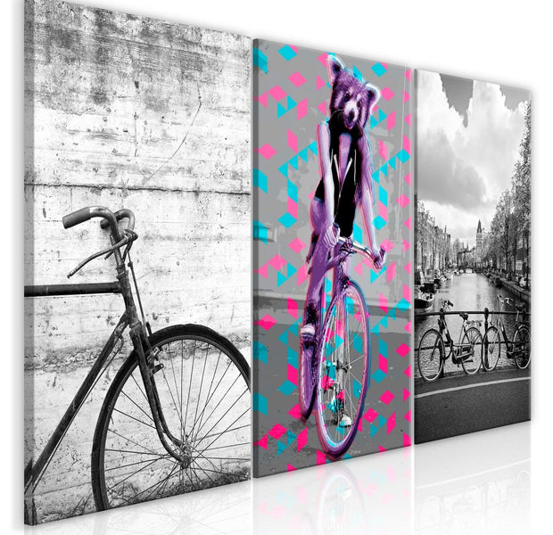 Stretched Canvas Nordic Art - Bikes-Tiptophomedecor