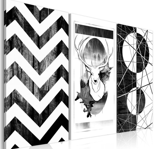 Stretched Canvas Nordic Art - Black Forest-Tiptophomedecor