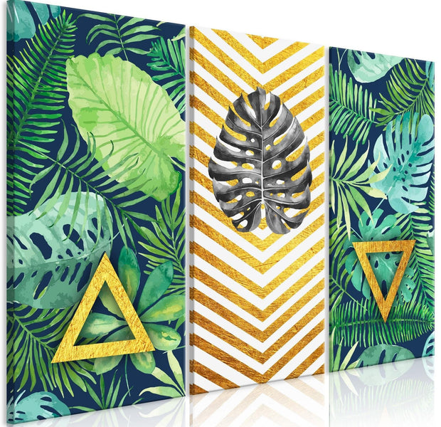Stretched Canvas Nordic Art - Botanical Golden Triangle-Tiptophomedecor