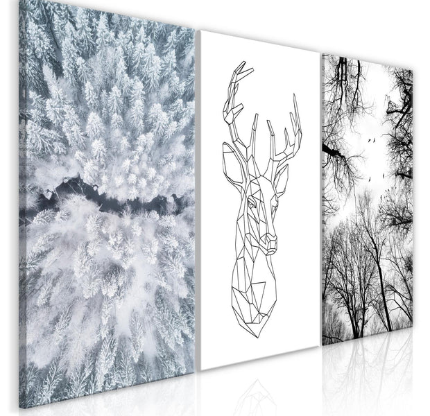 Stretched Canvas Nordic Art - Deers Life-Tiptophomedecor