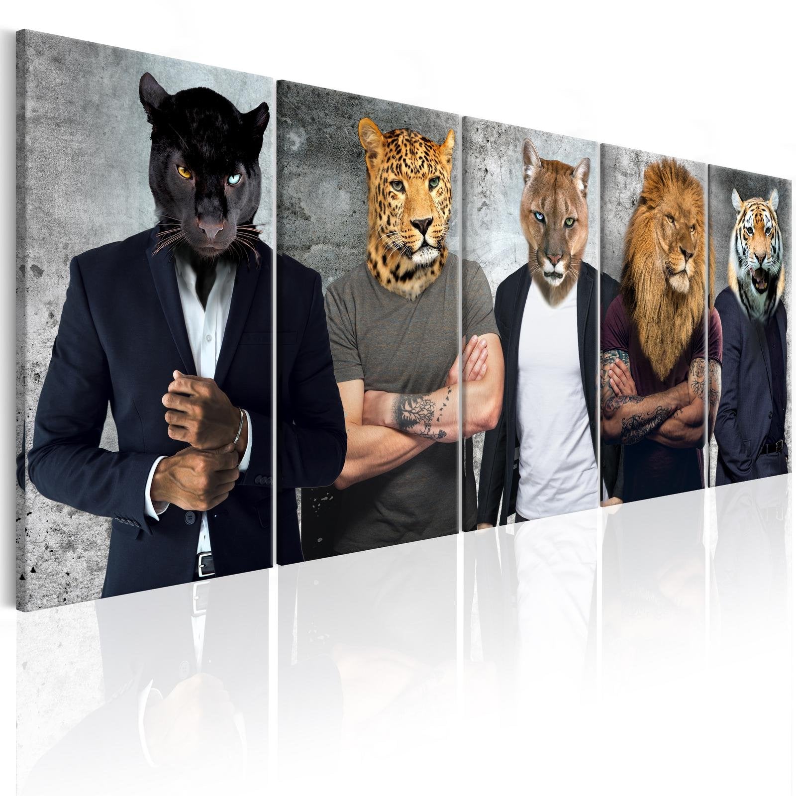 Stretched Canvas Nordic Art - Different Faces-Tiptophomedecor