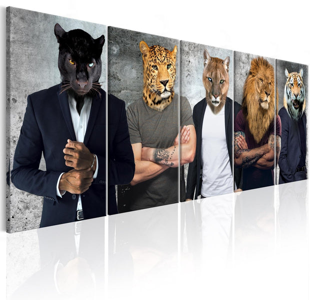 Stretched Canvas Nordic Art - Different Faces-Tiptophomedecor