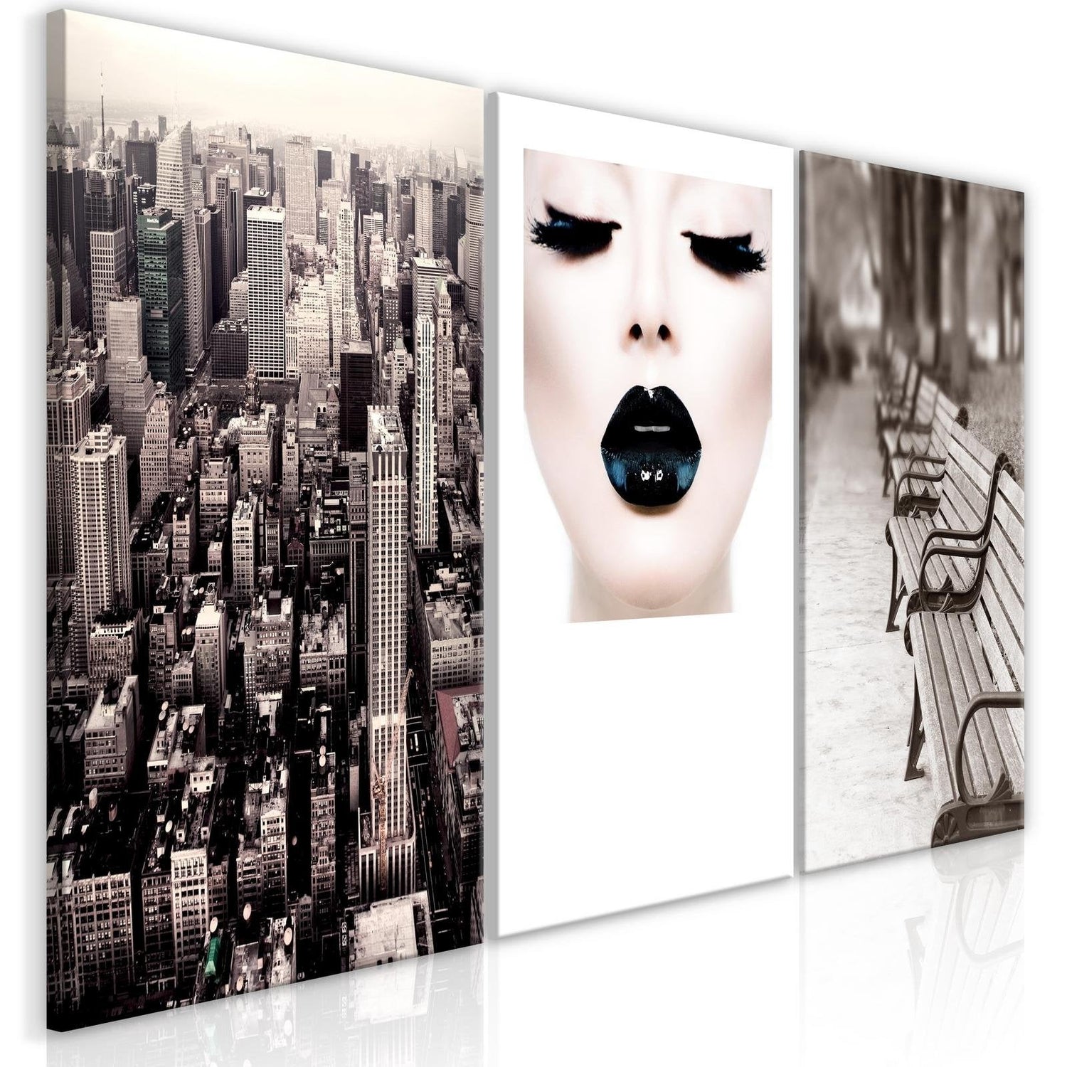 Stretched Canvas Nordic Art - Faces Of The City-Tiptophomedecor